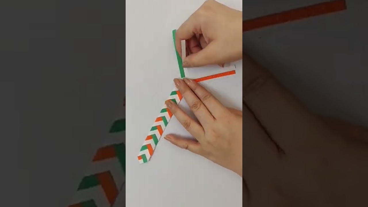 DIY 3D Easy Tricolour 🇮🇳 Paper Mini Wrist Band Bracelet Watch Rakhi Origami art&craft #short #shorts