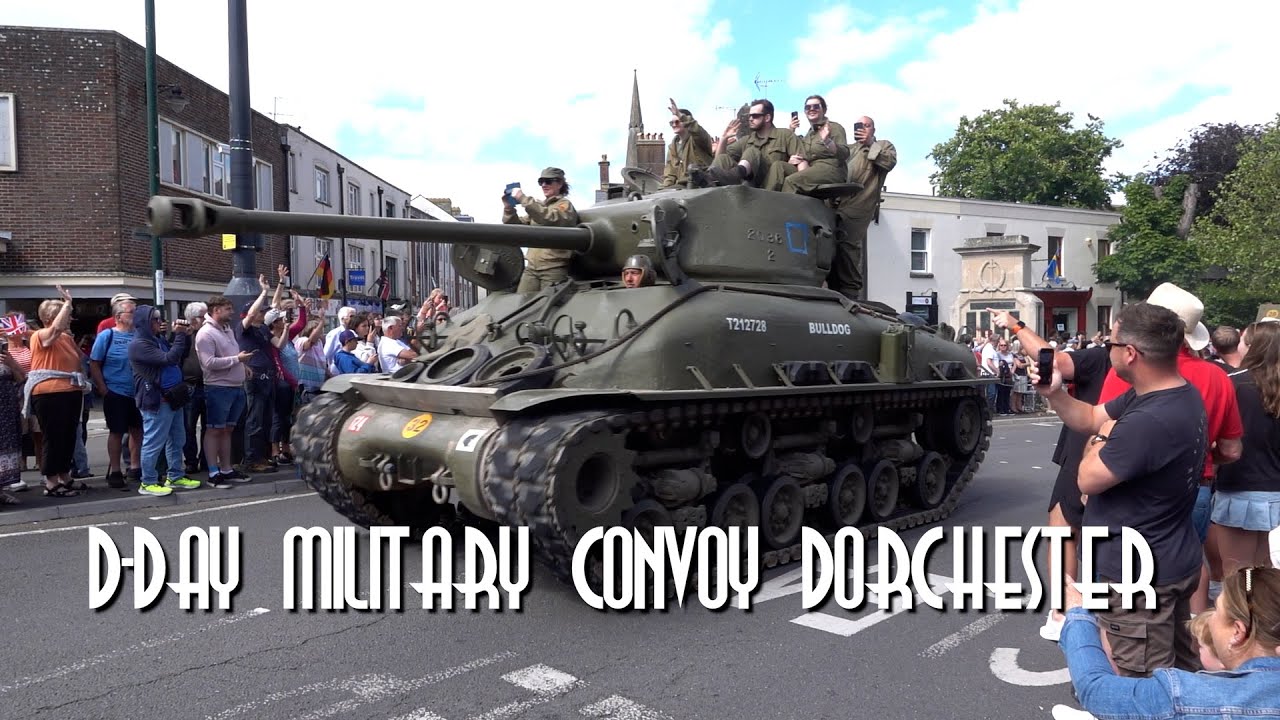 D Day Military Convoy - Over 100 vehicles - Dorchester England