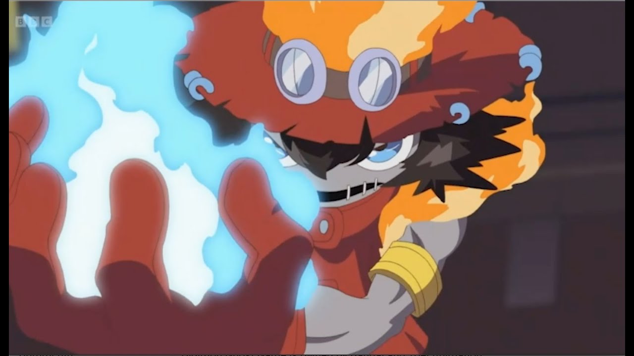 Digimon Ghost Game, but only when FlameWizardmon speaks (English dub)