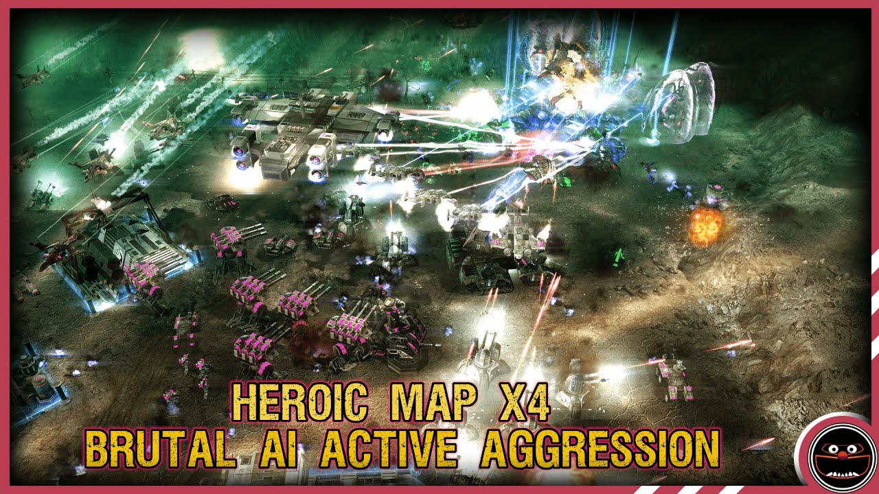 Epic Holdout 1v4 - GDI - Heroic Map - x4 Brutal AI Active Aggression - Chemical Warfare 5.3 - 2021