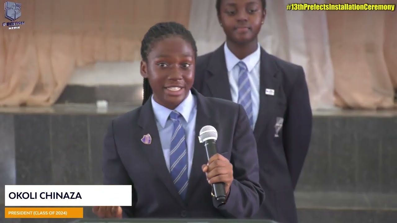 Incoming Presidential Speech | 13th Prefects Installation Ceremony | Preston International School