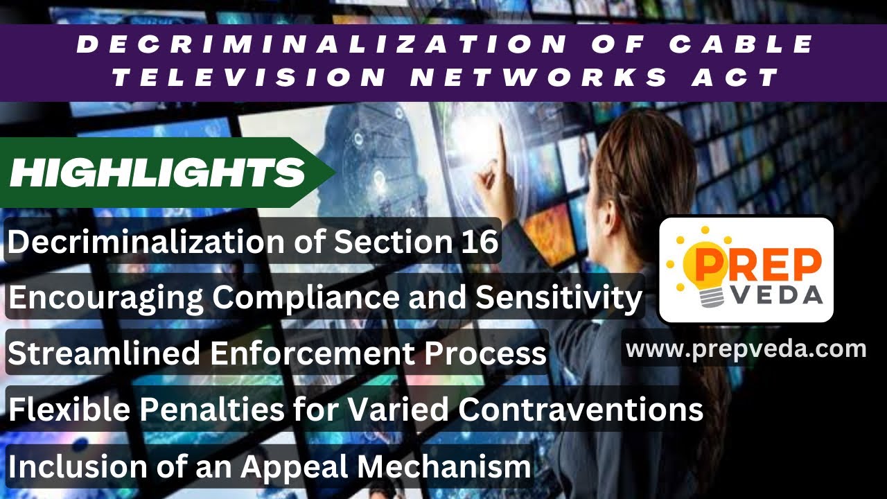 Decriminalization of Cable Television Networks Act - Prep Veda