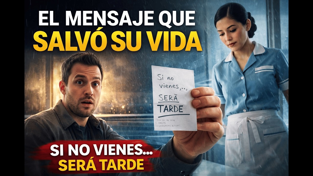 El mensaje en un recibo que salvó su vida en el último momento