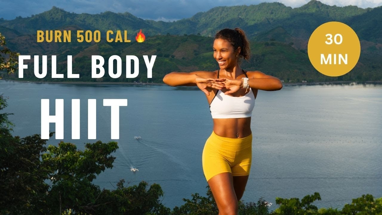 30 Minute Full Body Cardio HIIT Workout (Intense, No Equipment) Burn 500 Calories | Warm Up Incl.