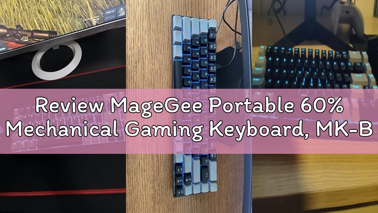 Review MageGee Portable 60% Mechanical Gaming Keyboard, MK-Box LED Backlit Compact 68 Keys Mini Wire