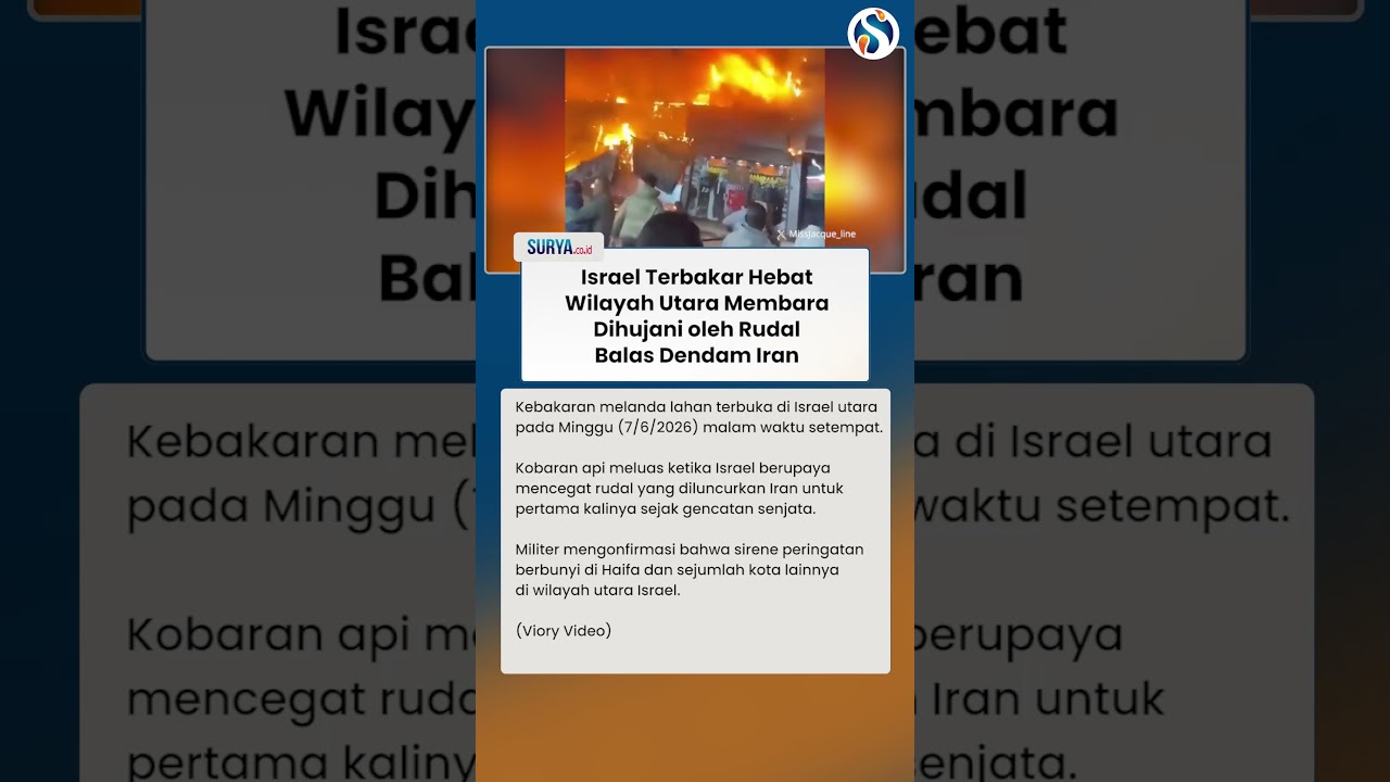 ISRAEL TERBAKAR HEBAT! Wilayah Utara Membara Dihujani Rudal Balasan Iran