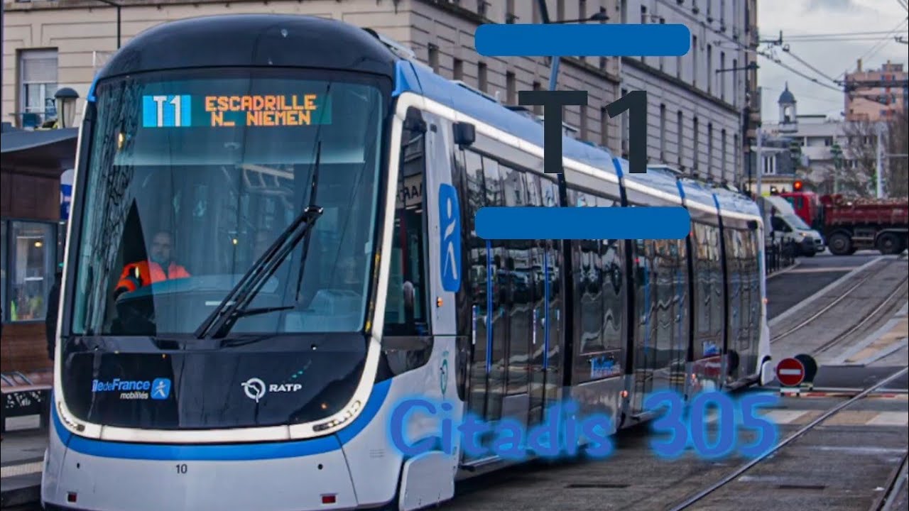Tramway T1 IDF : trajet en Citadis 305 jusqu’à Noisy-le-Sec