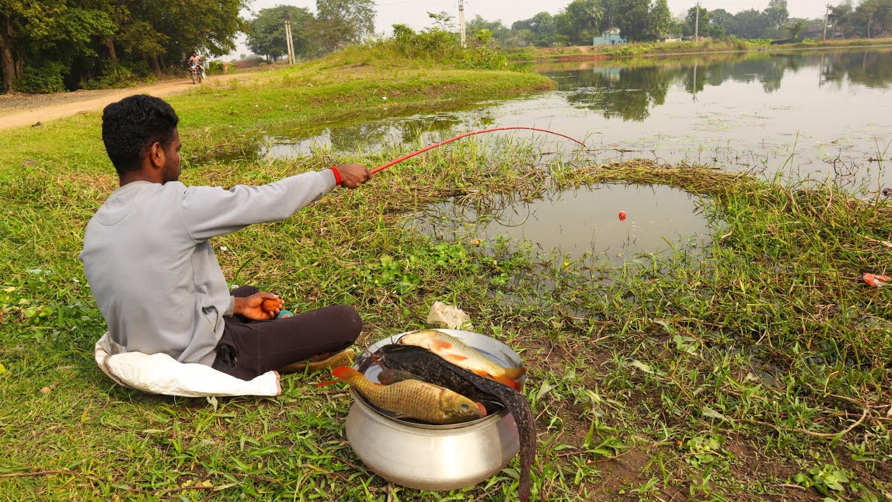Fishing Video || Village boys fishing technique is unique and interesting || Amazing hook trap