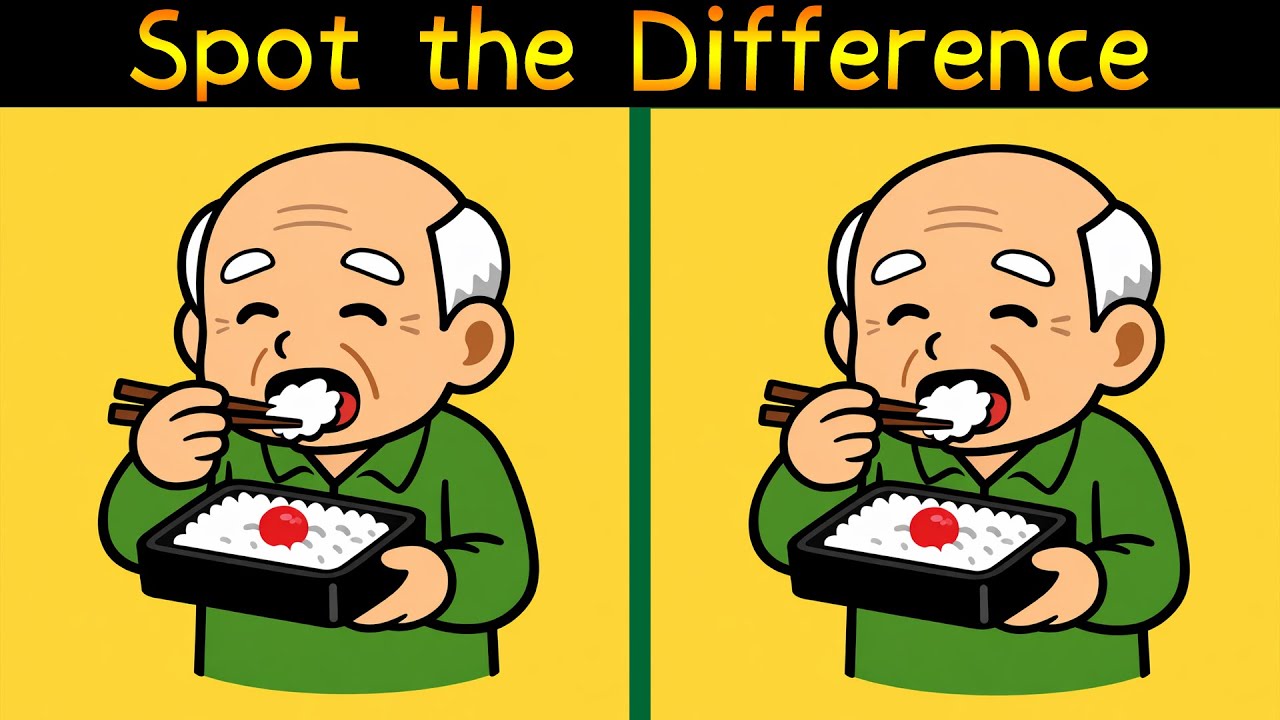Spot the Differences in a Hinomaru Bento Illustration