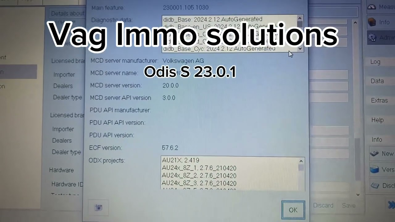 Odis S23.01  available free for Vag Immo Solutions
