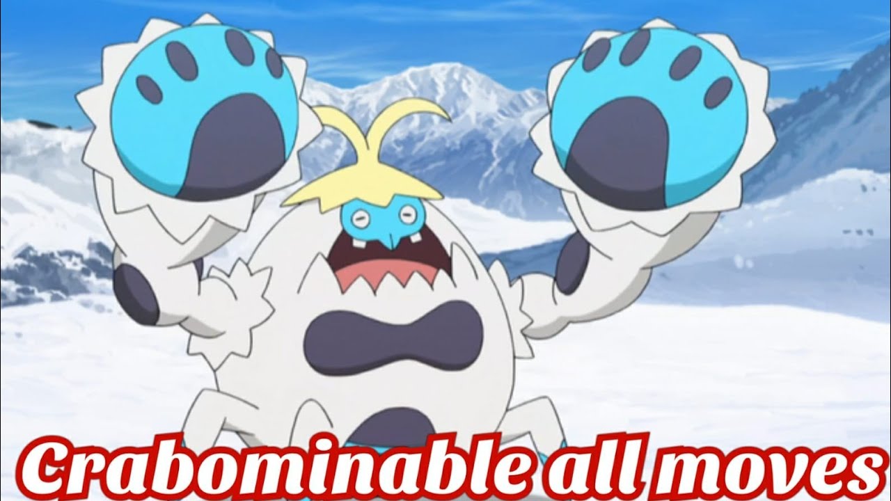 crabominable all attacks & moves (Pokemon)@TSCRChannel