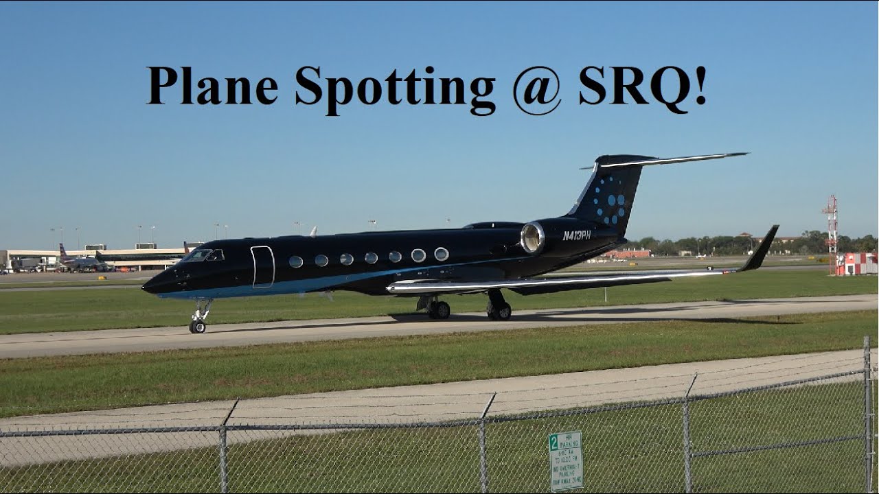WAVING PILOTS, BEAUTIFUL G550! COLD, CLEAR MORNING SPOTTING AT SARASOTA BRADENTON IN'TL AIRPORT SRQ