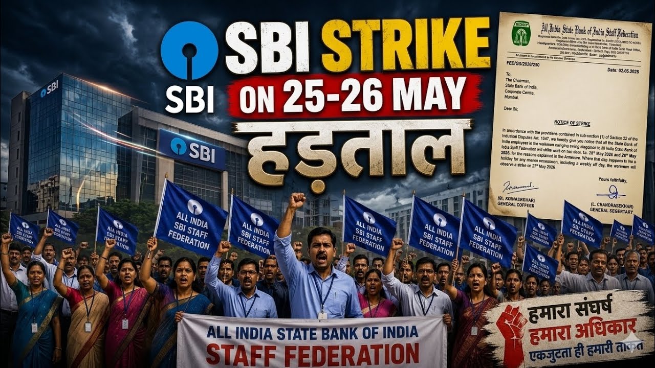 SBI STRIKE 25-26 MAY 2026 🔥 Why did the bank employees get angry?