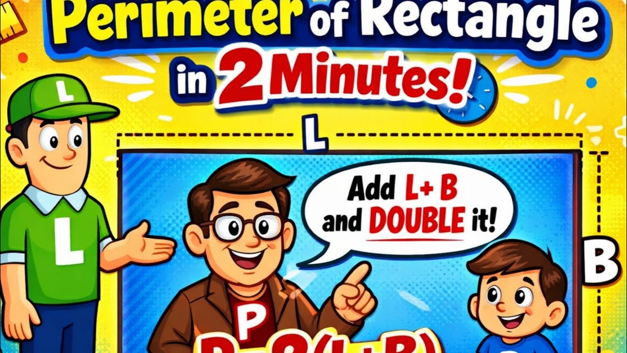 Class 5 |maths | how to calculate perimeter of rectangle  | Learn with the simi