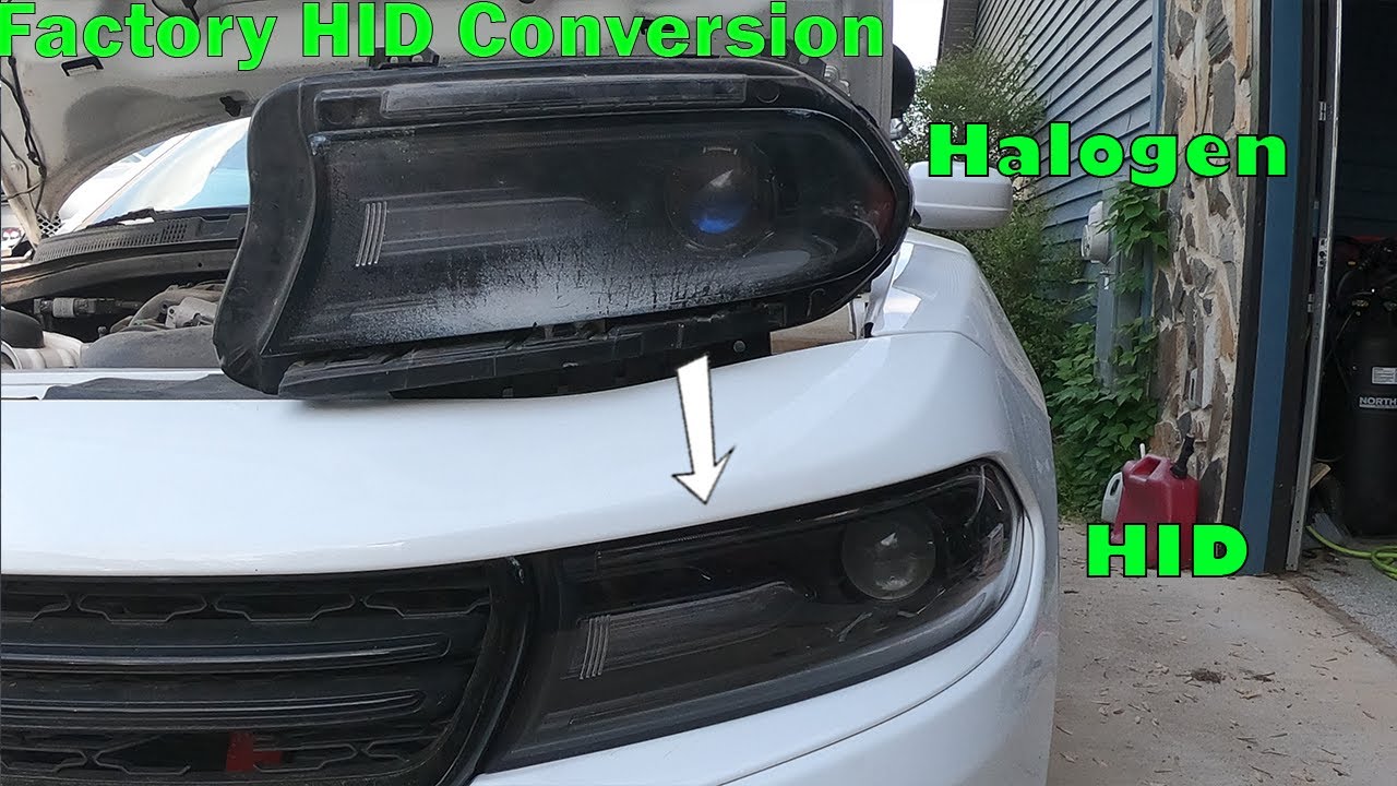 2018 AWD Police Charger Factory HID Headlight Conversion. @diodedynamics PT4