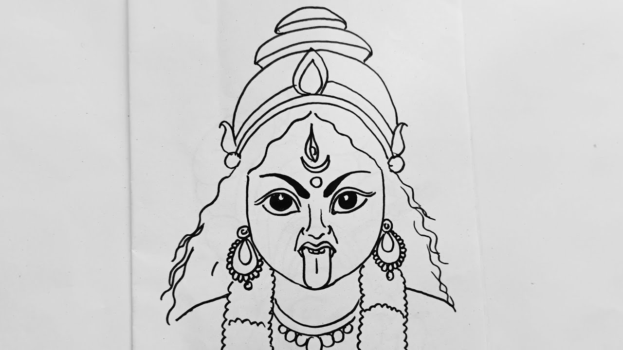 How to Draw Mahakali/How to Draw Ma Kali easy step by step for Beginners 