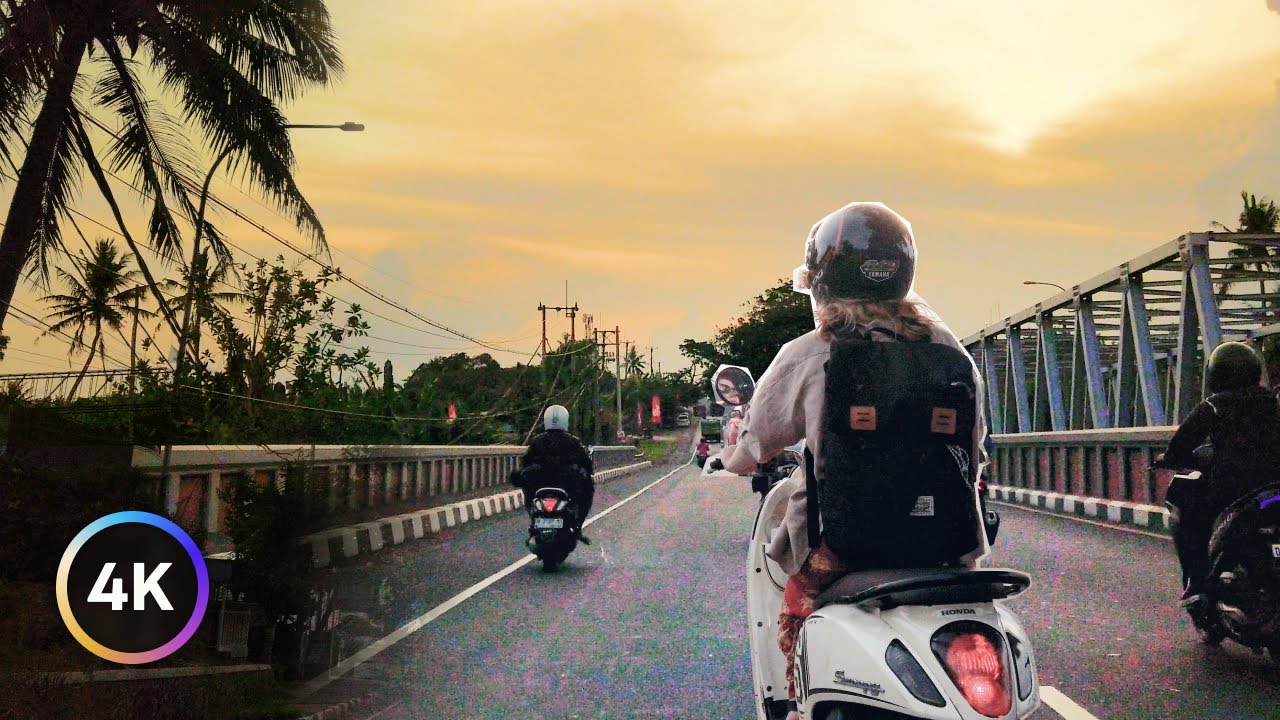 Sunset Ride in Bali Urban Areas Pt.3 | Tourist-Free Bali | 4K