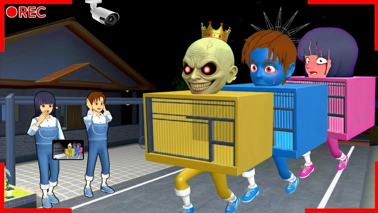 Yuta Mio Panik CCTV Merekam Anomali Penjara Yuta Warna Warni Kejar Orang | Sakura School Simulator