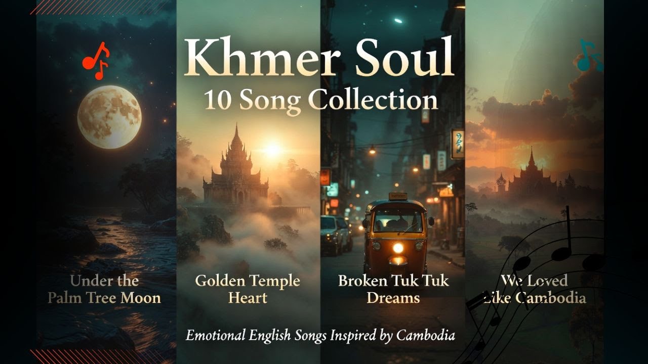 Khmer Soul: 10 English Songs Collection | Emotional Khmer-Inspired Music #KhmerSoul #CinematicPop