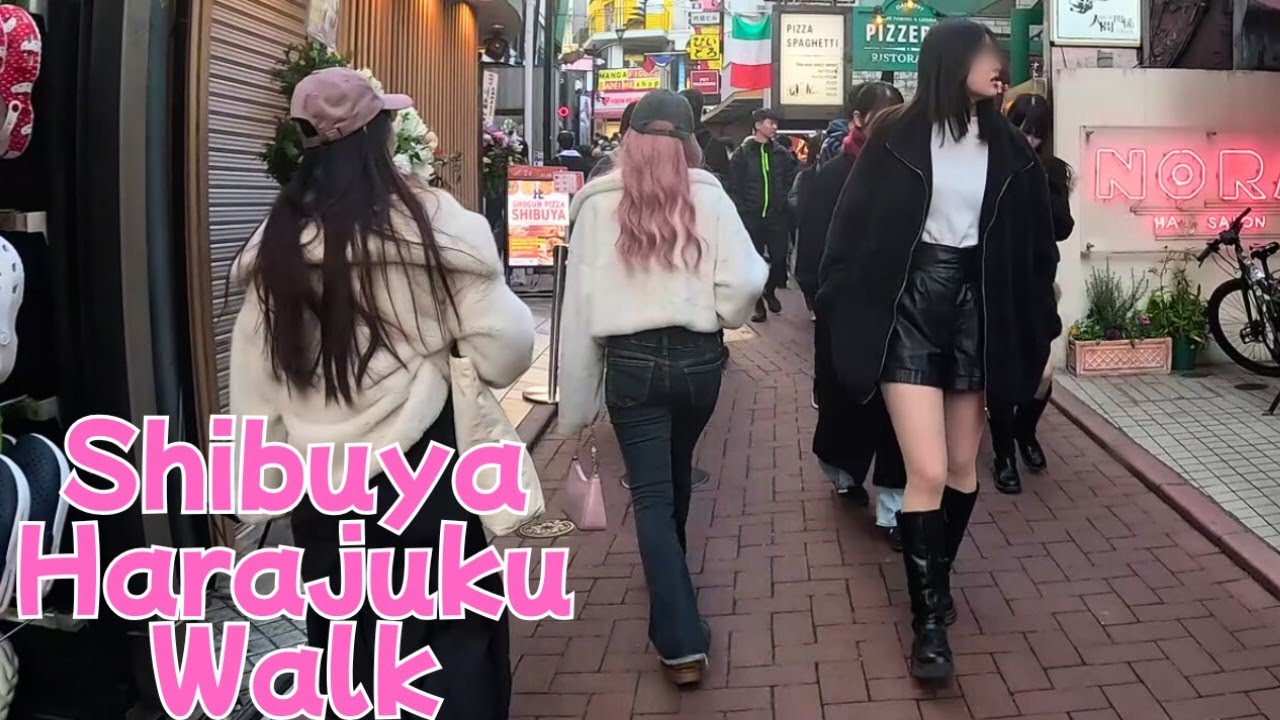 【Shibuya to Harajuku】Tokyo Winter Walk | Shibuya to Harajuku via Meiji-dori 37 min【4K】