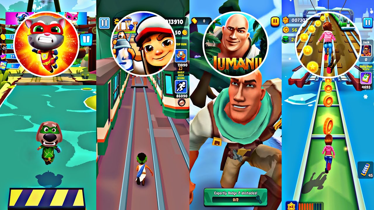 Talking Tom Hero Dash 🆚 Subway Surfers 🆚 Jumanji 🆚 Subway Princess Runner 