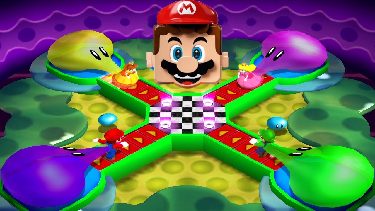 Mario Party Series Minigames - Mario vs Luigi vs Peach vs Daisy (Master CPU)