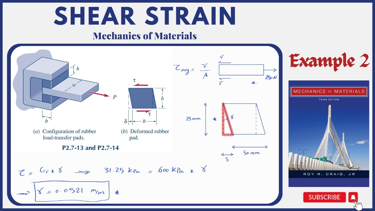 Shear Strain Example 2 - Mechanics of Materials