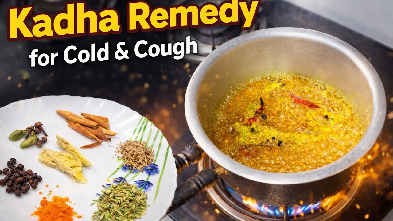 सर्दी और खांसी के लिए काढ़ा रेसिपी | Kadha remedy for Cold and Cough 