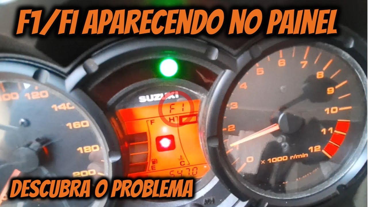 LUZ DO PAINEL F1 OU FI [FALHA NA INJEÇÃO] SUZUKI V-STROM 650