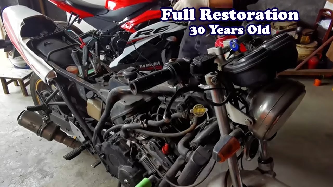 30 Year Old Honda Four Cylinder Motorcycle Restoration