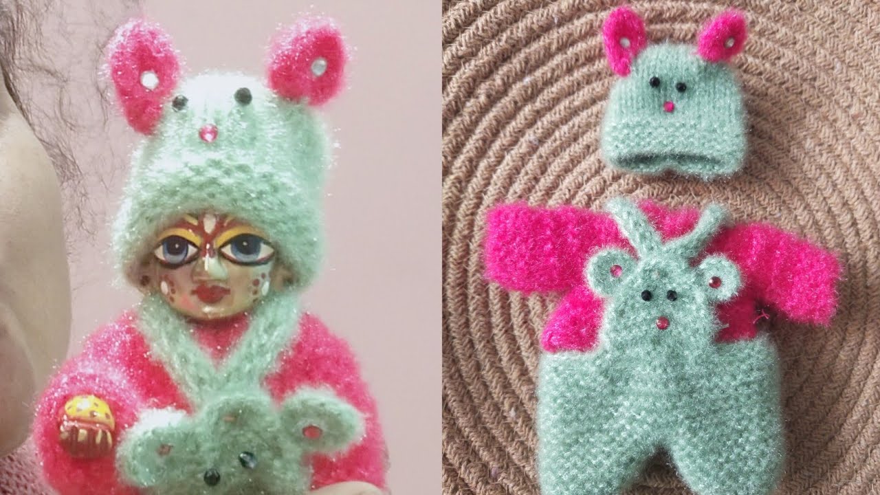 🧶 बेहद आसान | लड्डू गोपाल जी के लिए वूलन डंगरी सलाई से // woolen dangri for laddu gopal //