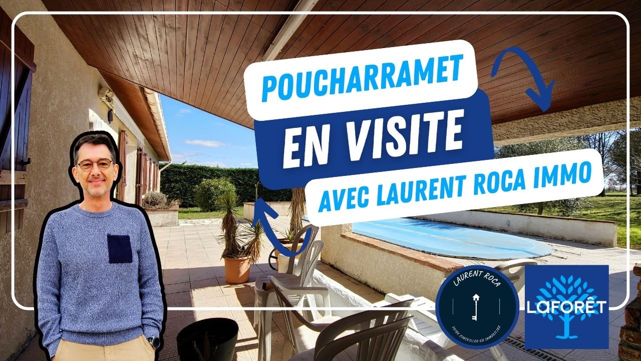🌿 Maison avec piscine + dépendance de 117 m² à Poucharramet – Vue Pyrénées ⛰️