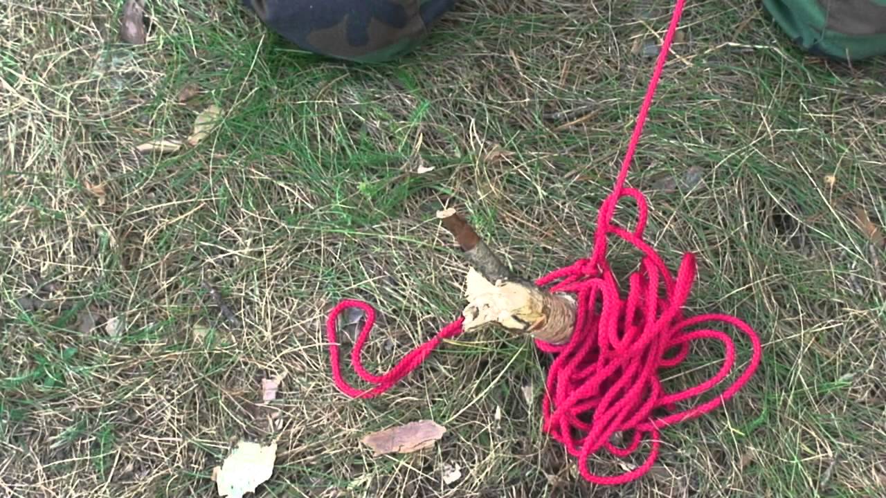 Ri&scaron;imas prie kuoliukų - įtempiamasis mazgas