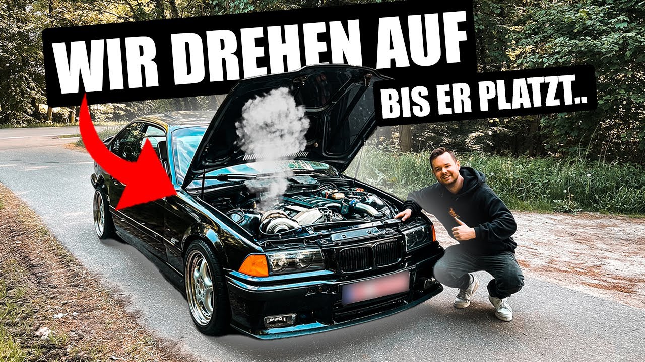 E36 mit MONSTER Turbo läuft ENDLICH! Wir drehen auf bis er platzt (XXL PROBEFAHRT)