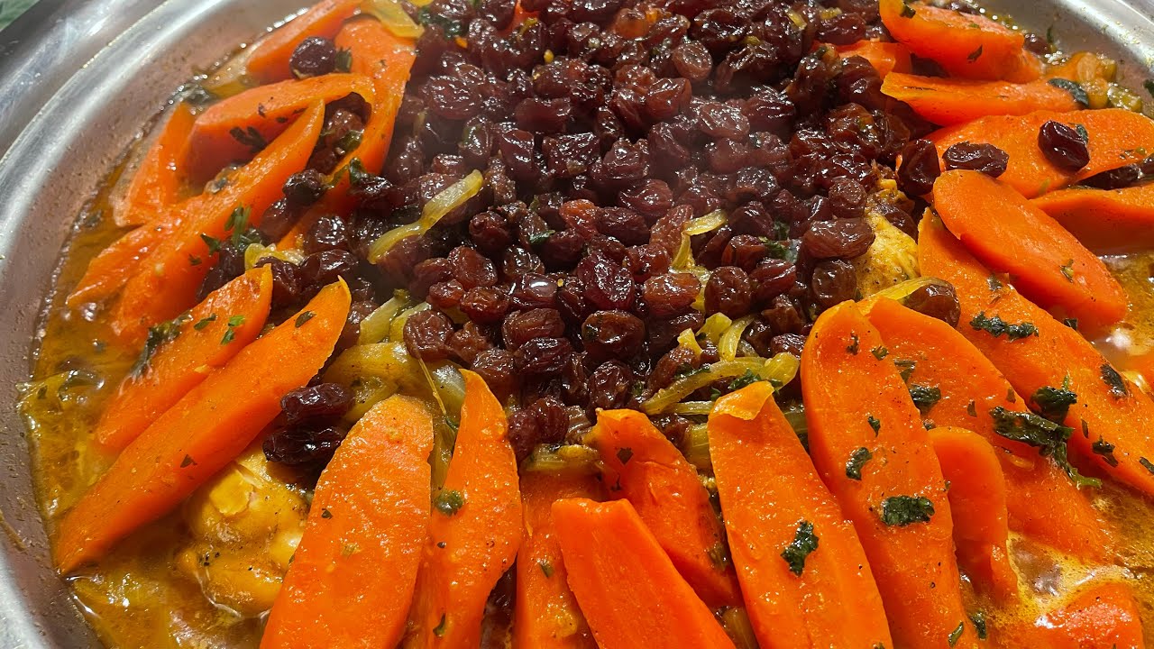 طاجين الدجاج بالجزر🥕معسل ومذاق رائع 👍Tajine de poulet au Carottes👌