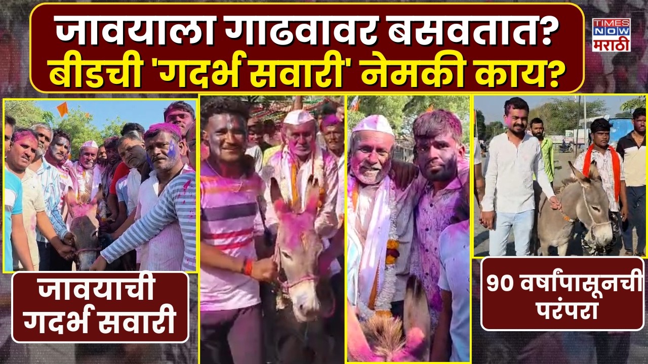 Beed Holi: धुलीवंदनानिमित्त जावयाची गदर्भ सवारी, विडा गावात 90 वर्षांपासूनची परंपरा कायम