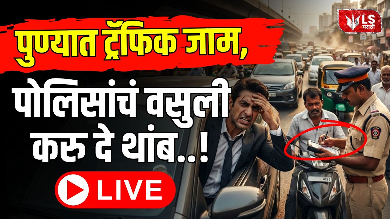 Pune Traffic Jam LIVE | पुण्यात ट्रॅफिक जाम, पोलिसांचं वसुली करु दे थांब..! | Pune Traffic Live News