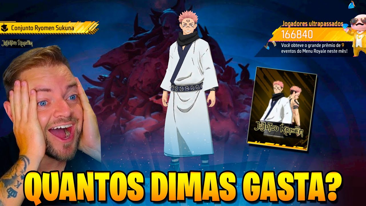PEGANDO RYOMEN SUKUNA! NOVO EVENTO DO FREE FIRE SUKUNA ROYALE, TOKEN ROYALE FF