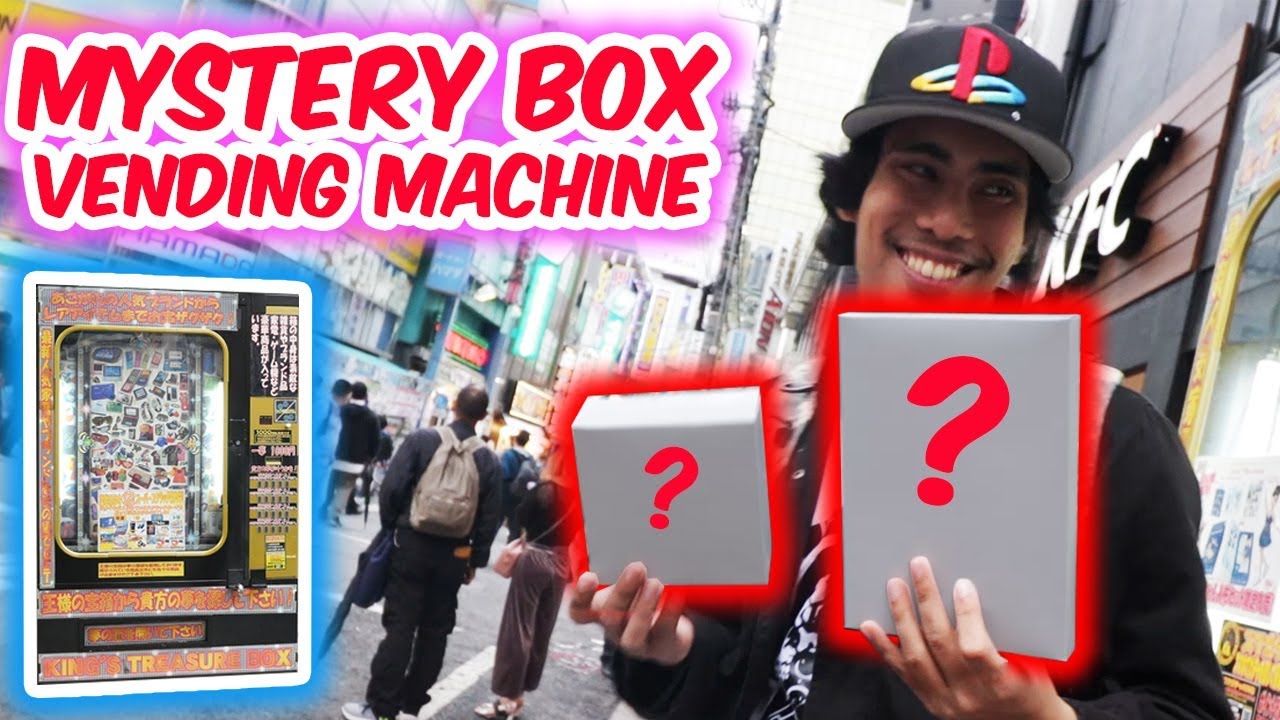 Filipino Tries Mystery Box Vending Machine - Akihabara, Tokyo