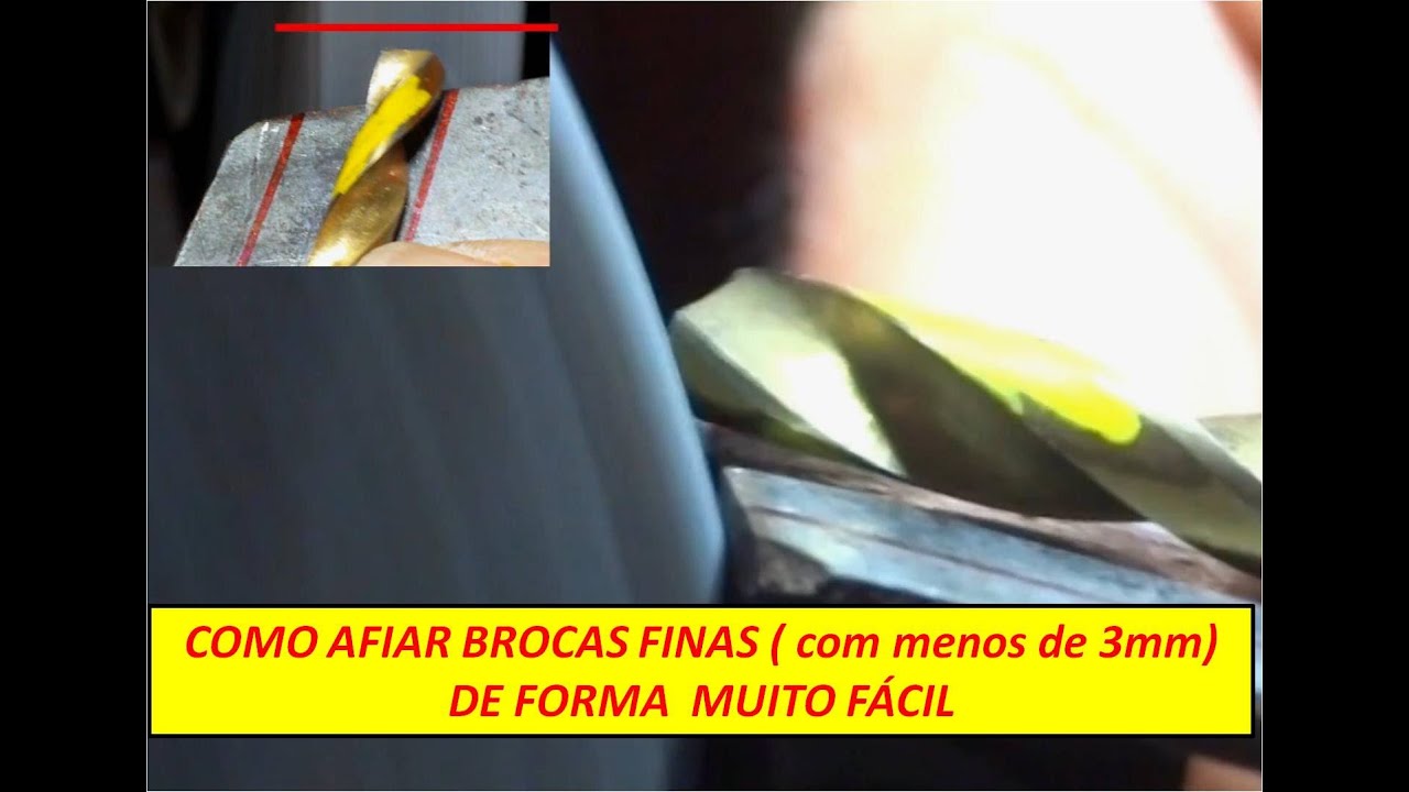 COMO AFIAR BROCAS FINAS DE AÇO com menos de 3mm DE FORMA MUITO FÁCIL