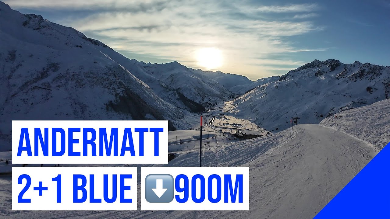 Andermatt, 2+1 🔵 BLUE - BLAU (7km, 900m Descent, Valley Run - Talabfahrt, Sunset) #3 🇨🇭