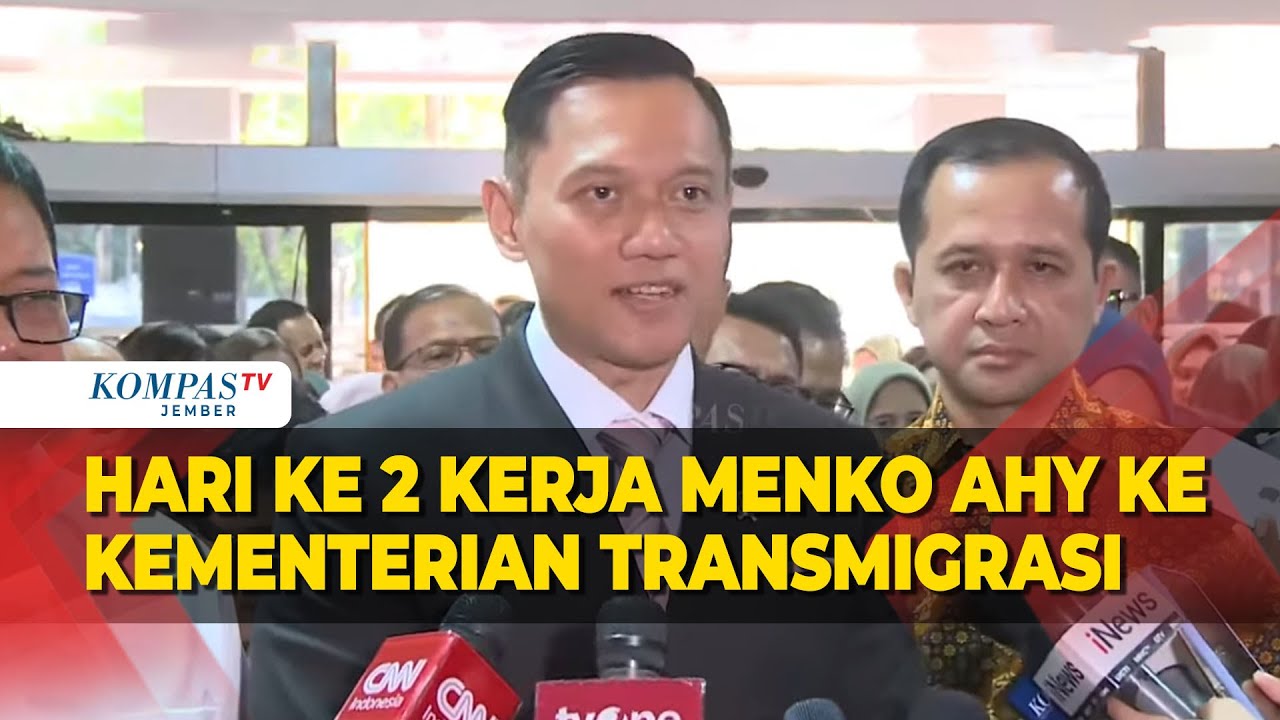 Menko AHY Kunjungi Kementerian Transmigrasi di Hari Kedua Kerja
