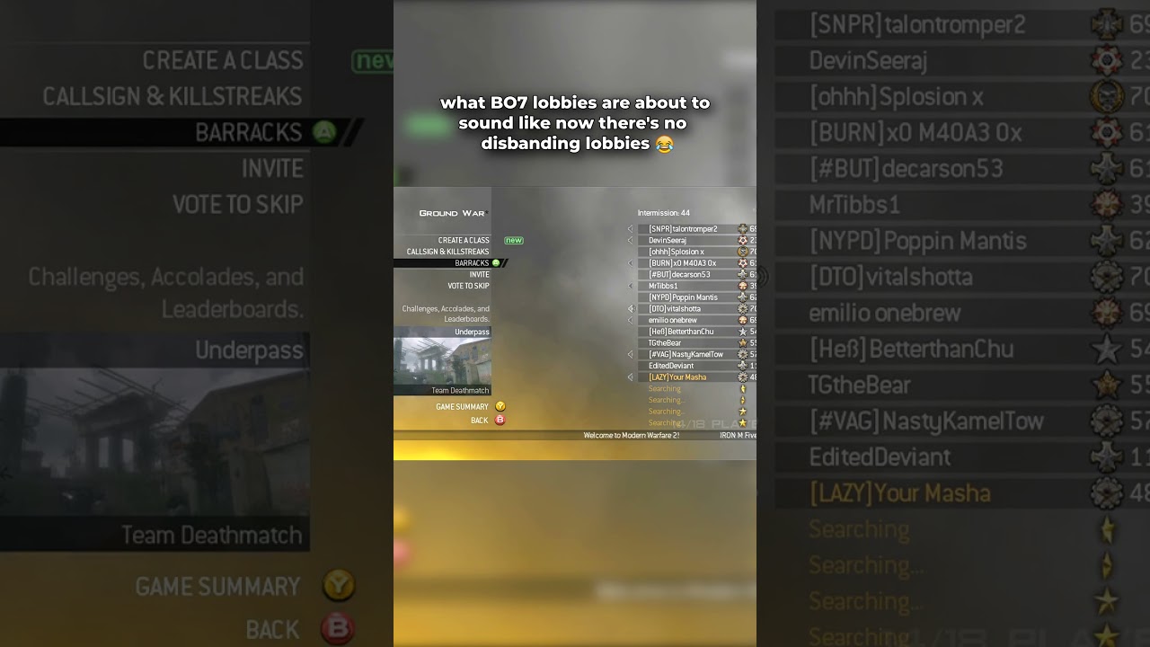 Лобби Prime COD 😂 #callofduty #ностальгия
