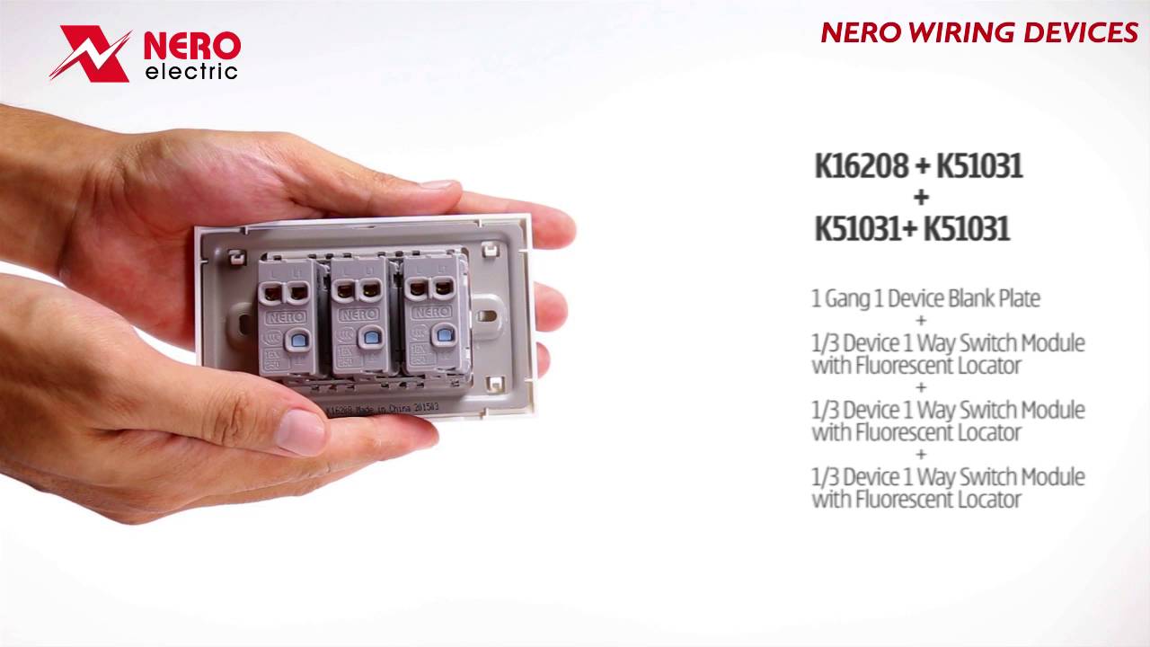 NERO WIRING DEVICES CASA K16208 + K51031 + K51031 + K51031