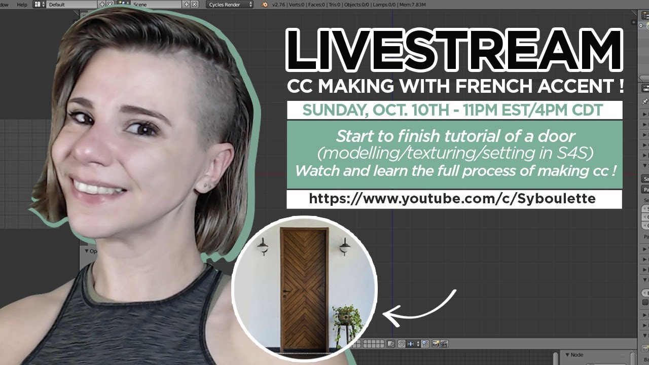 Livestream : Start to finish cc dor for The sims 4