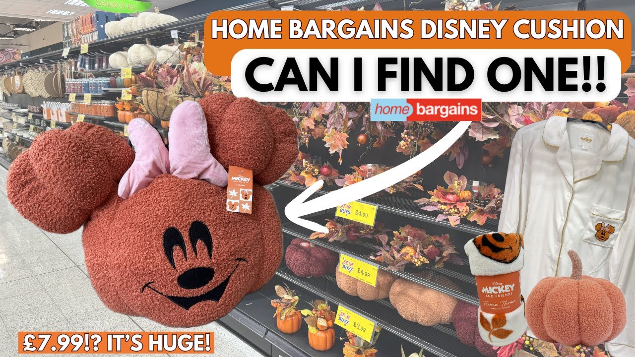 Can I Find the Viral Home Bargains Disney Mickey & Minnie Cushion? 🍂 Full Autumn Collection Review