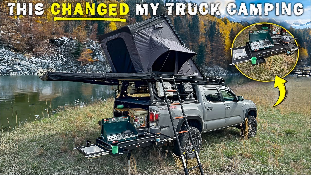 BEST Portable Truck Camping Cook Station.. ( Built in Sink! )