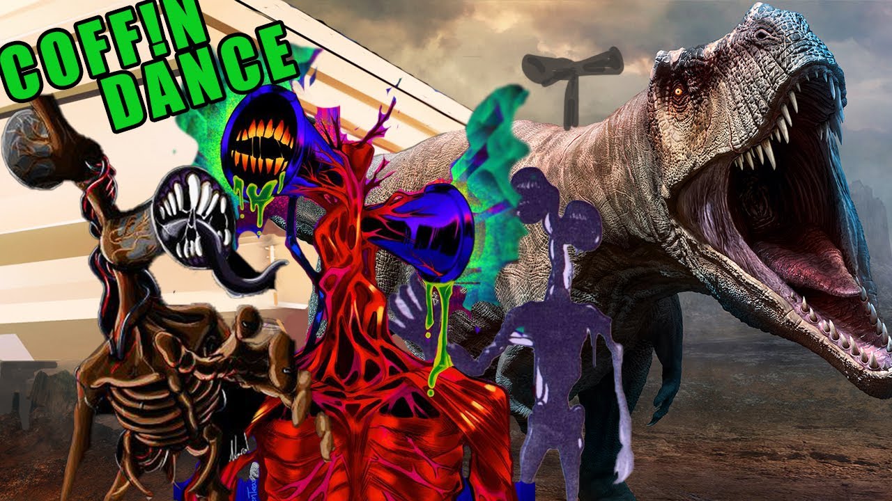 Siren Head VS Tiranosaur REX - Coffin dance song (COVER) | Astronomia