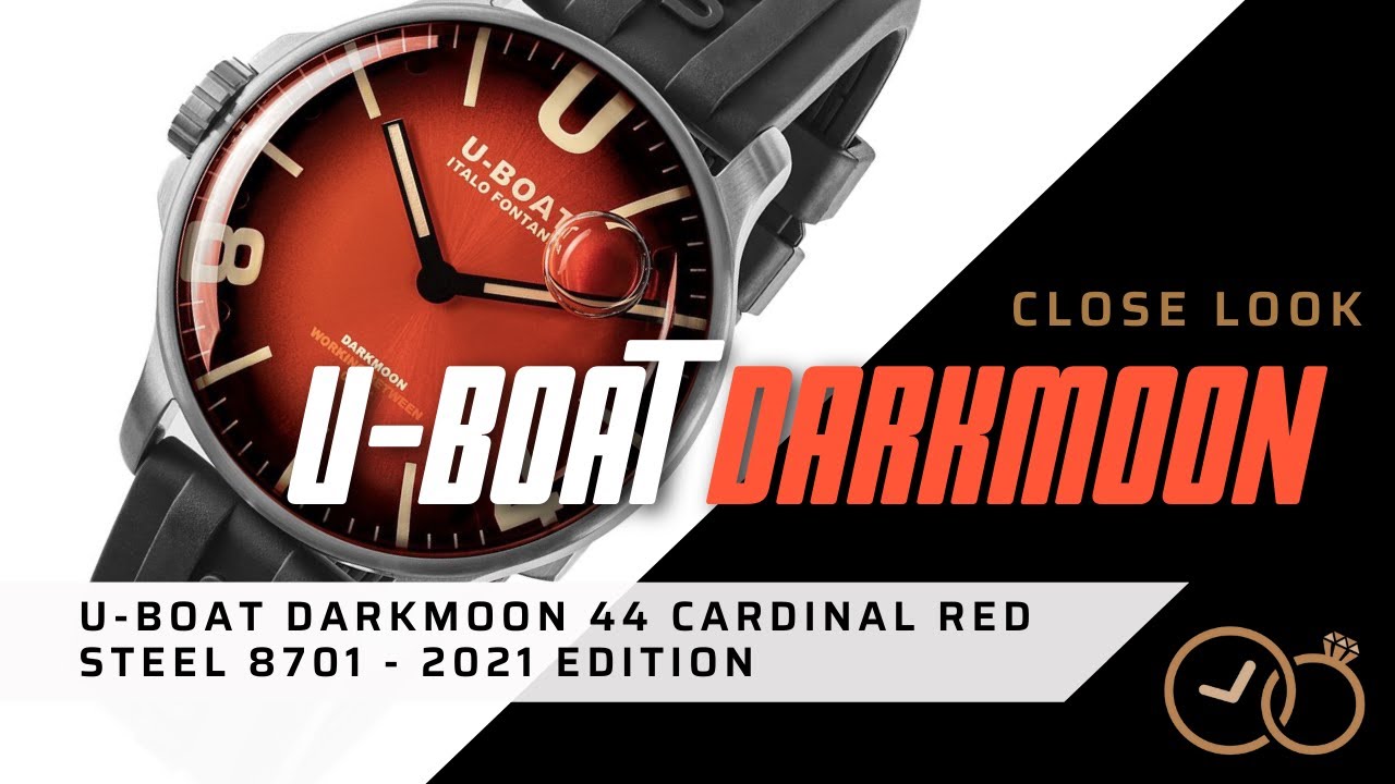 U-Boat Darkmoon 44 Cardinal Red Steel 8701 - 2021 EDITION