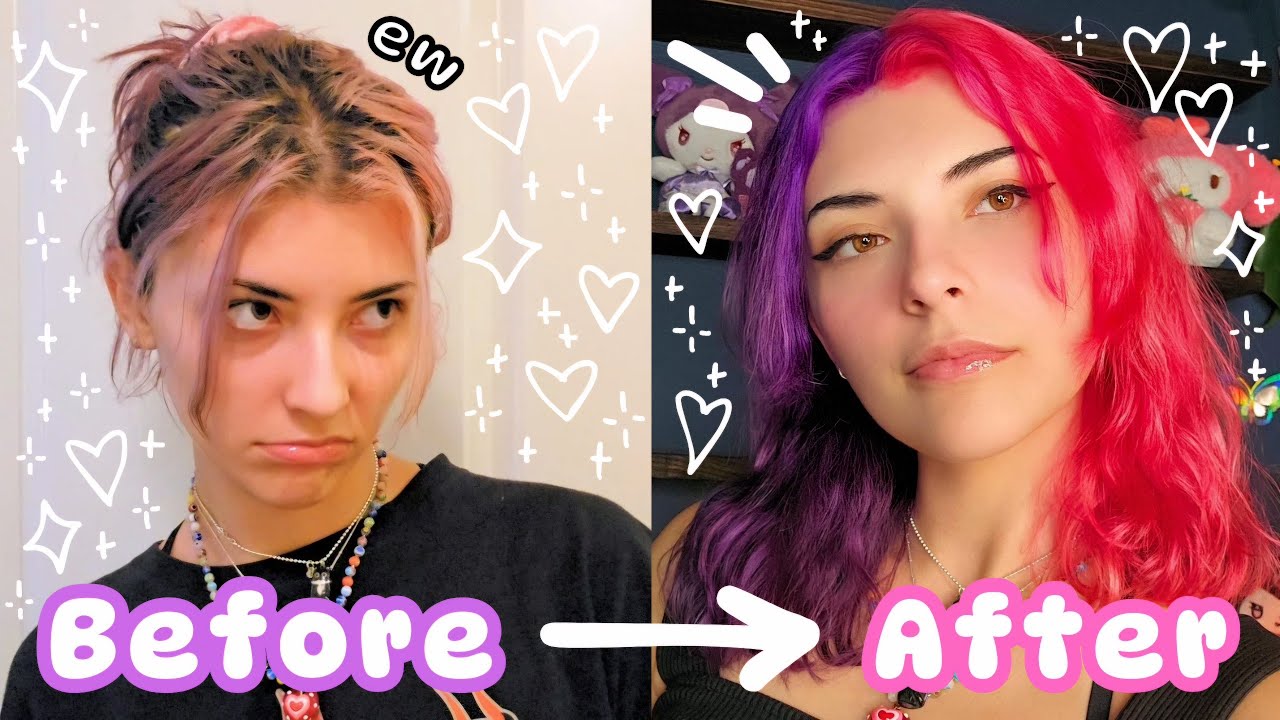 ⁺⋆˚🌷 Bleaching My Roots & Dying My Hair AT HOME!!! (without frying it off loll) 🪻˚⋆⁺